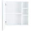 Armoire à miroir murale blanche, surface de 0,12 pouce d'épaisseur, rangement pour serviettes et soins de la peau dans les petites salles de bain