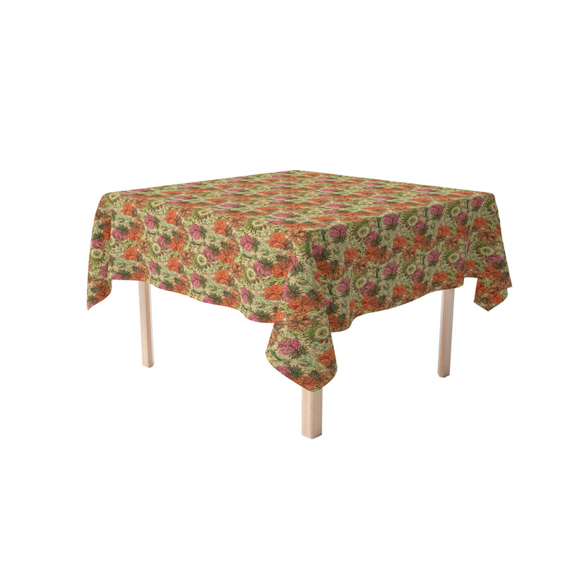 Miah Natures Flowers Tablecloth, 84" L x 84" W
