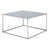 White Faux Marble Top/Silver Base