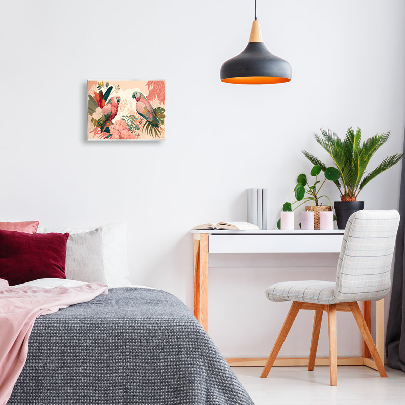"Rose perroquets et feuilles" par Fab Funky