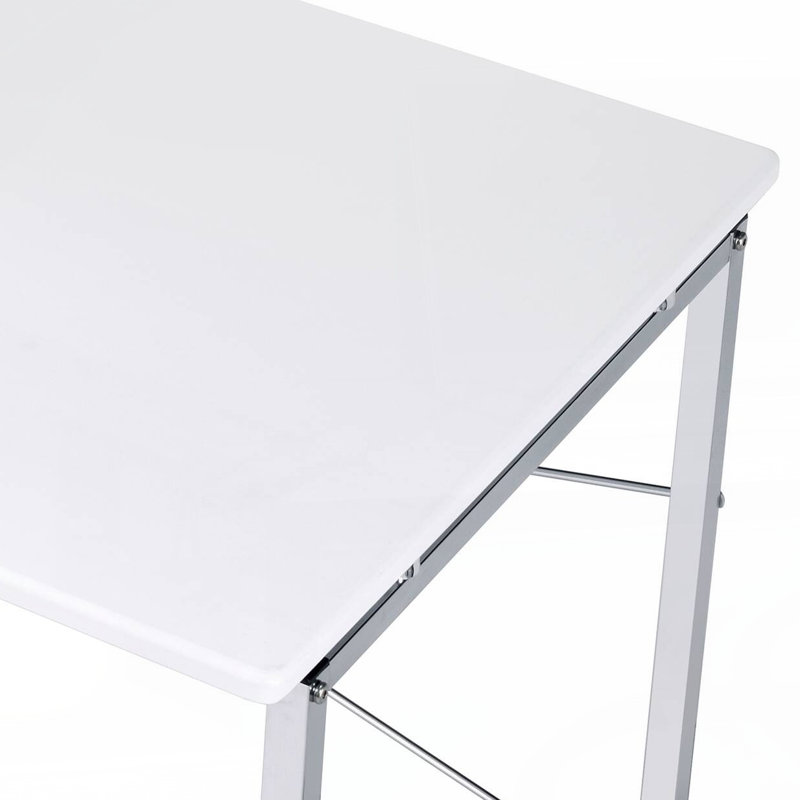 Bureau d'écriture Tennos, Blanc / argenté
