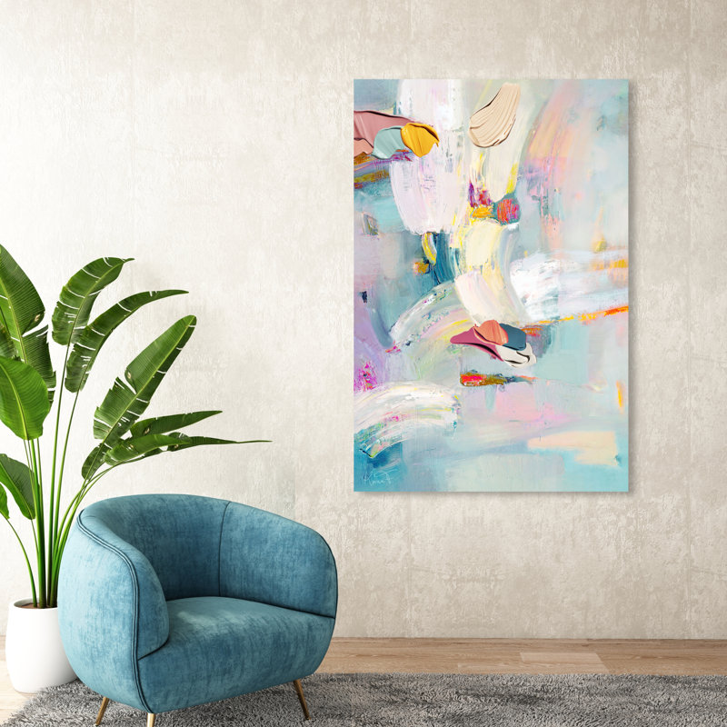 Sunny Chicago - peinture sur toile, Toile tendue, H 54 po x l 36 po