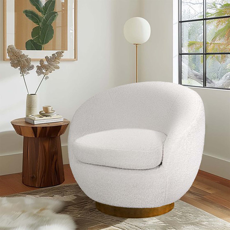 Chaise pivotante en sherpa Shearling