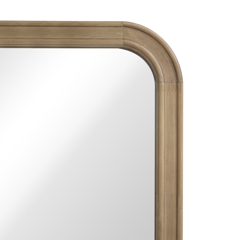 Ancell Solid Wood Mirror, 36" x 24", Natural Wood
