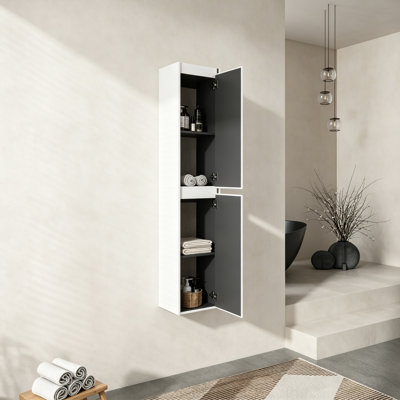 Armoire de rangement murale moderne flottante pour salle de bain Cabinetideal pour petits espaces