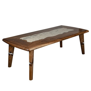 Walnut Round Solid Wood Base Dining Table