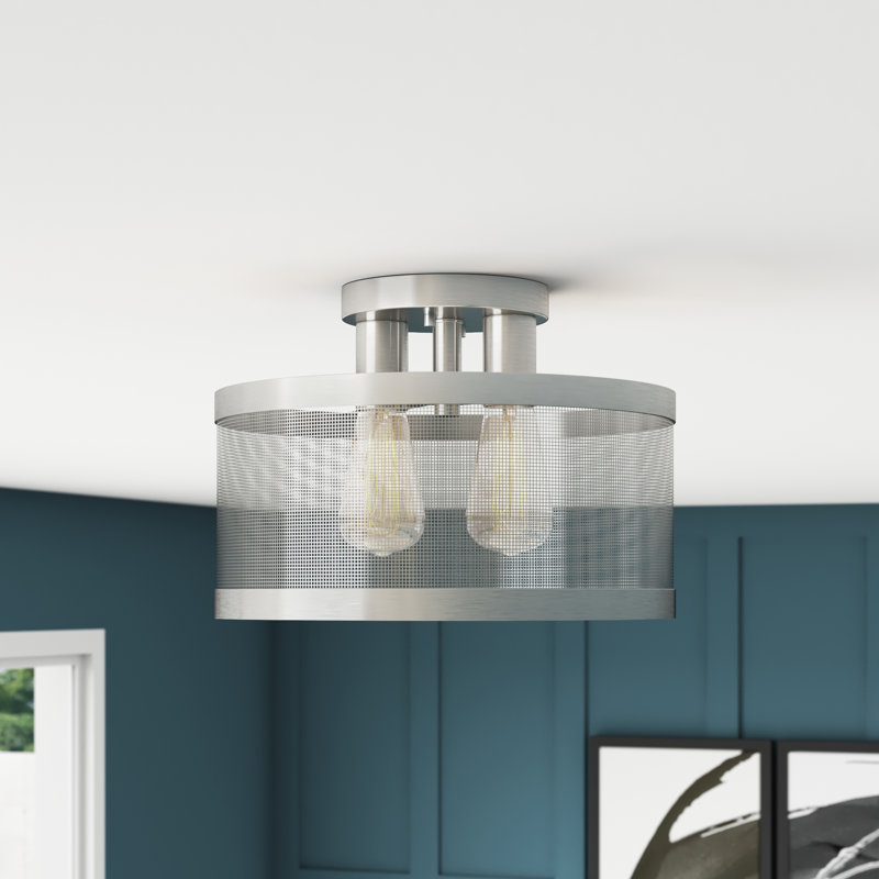 Emilia Flush Mount, Brushed Nickel