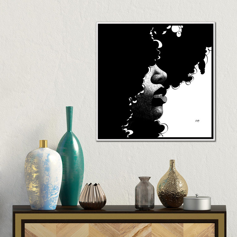 " Daughter Of The Universe " by Ohab TBJ, 18" H x 18" W, Framed Print, White