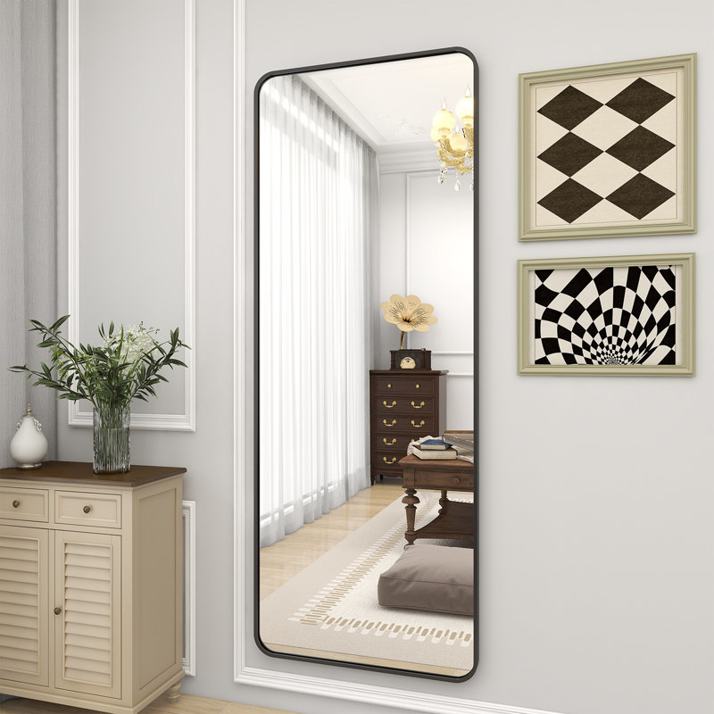 Miroir pleine grandeur Cleaven, Noir, H 64 po x l 21 po