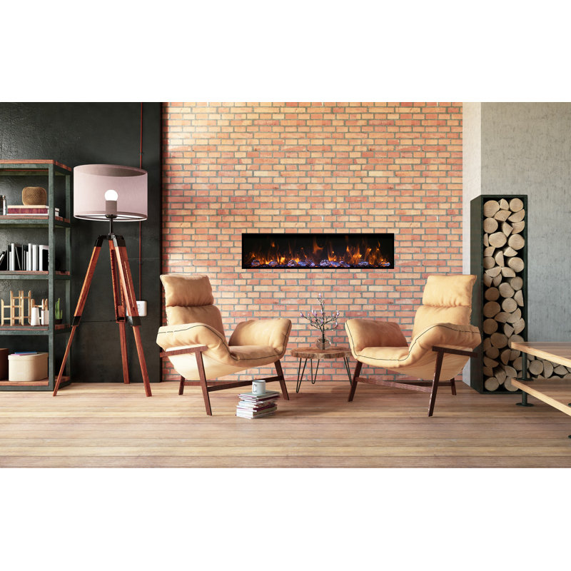 Remii by amantii 102765 Deep Electric Fireplace, 3 speed motor, wifi enabled, ventless, outdoor approved