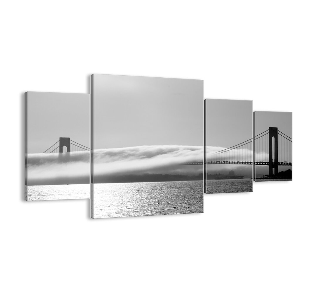 4-tlg. Leinwandbilder-Set - Fotografie „Swim Through the Golden Gate”