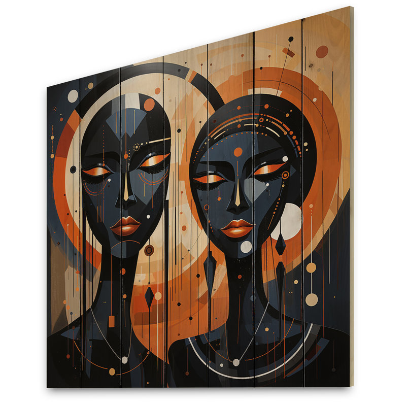 African Soulful I sur impression sur bois, H 30 po x l 30 po x P 0,78 po