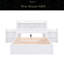 Lit plateforme double avec tablettes coulissantes-873630970