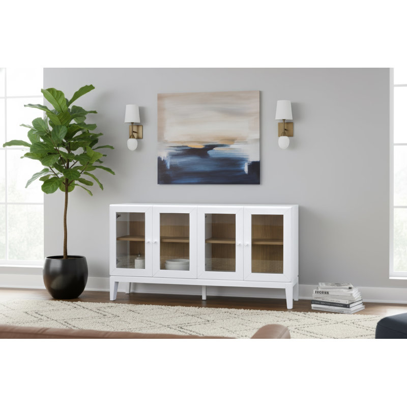 Palms 4 Door Cabinet (White), White