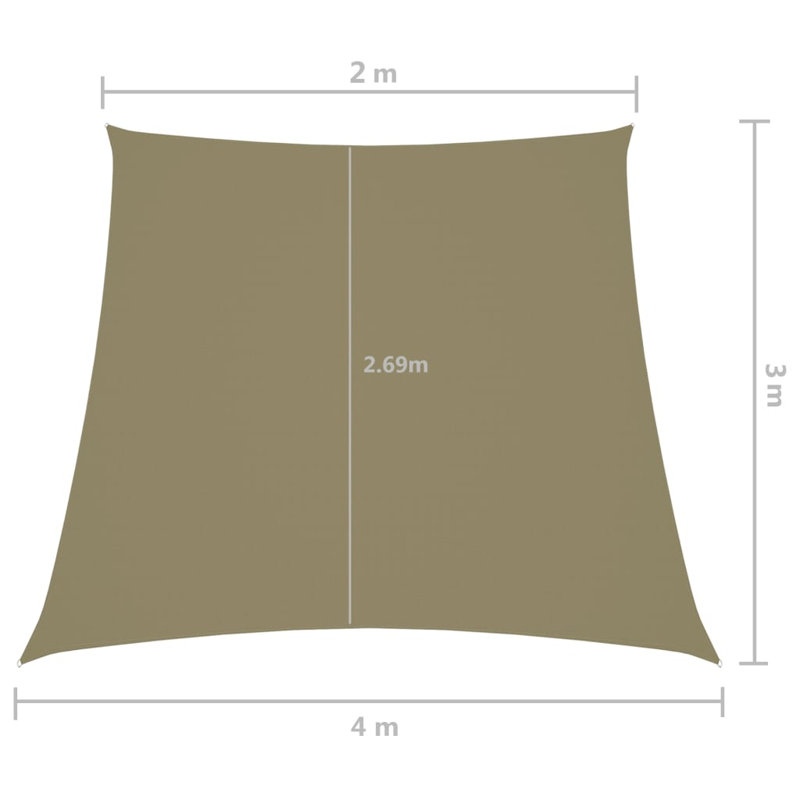 Arantzazu 4m x 3m Rectangular Shade Sail, Beige