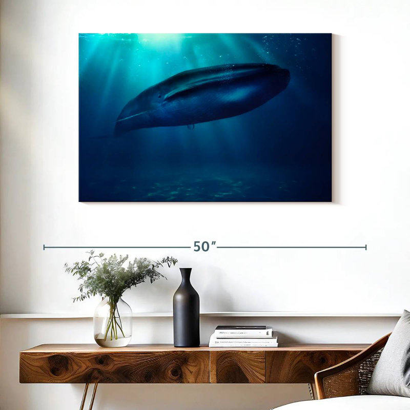 Brampt Blue Whale Underwater, 26'' H x 39'' W