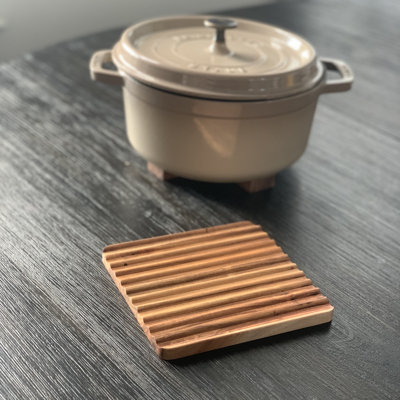 Ironwood Gourmet Sedona Trivet, Acacia Wood Hot Dish Holder