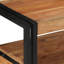Wood, Solid Acacia Wood, Metal Side Table