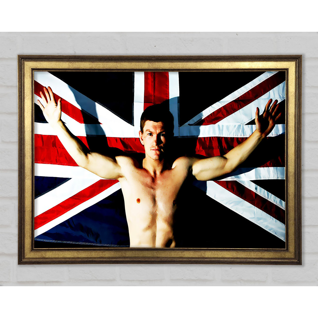 Ricky Hatton Britische Flagge - Druck