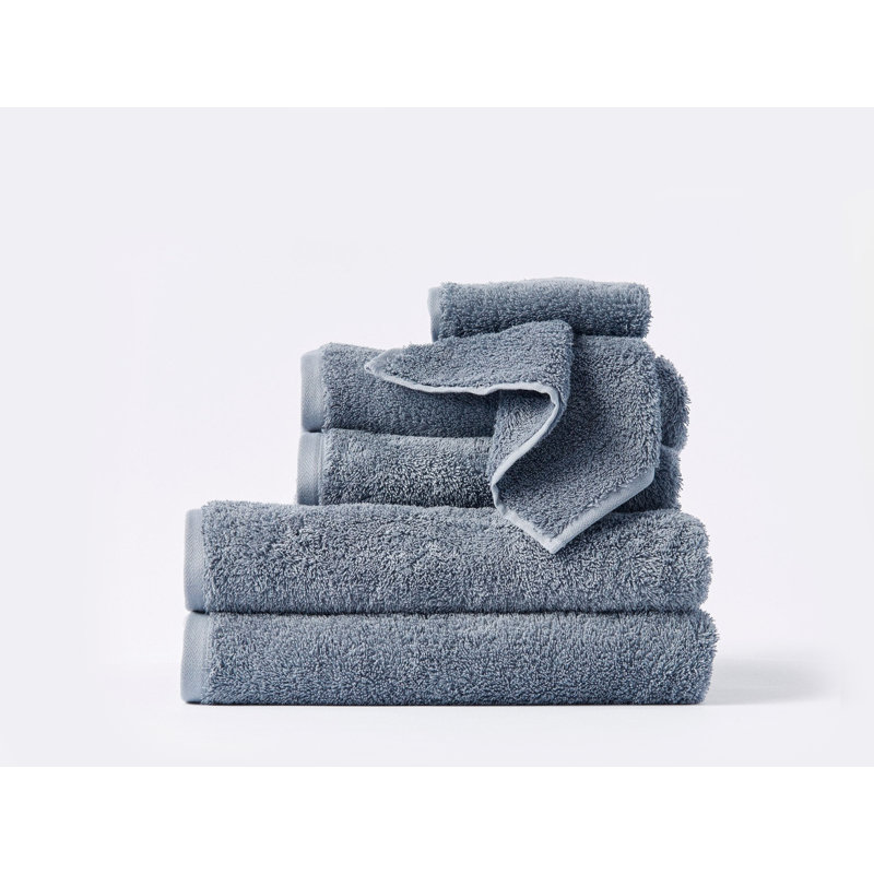 Cloud Loom 100% Cotton Towel, Washcloth, Steel Blue