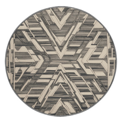 Washable Geometric Shore Elite Coastal Area Rug