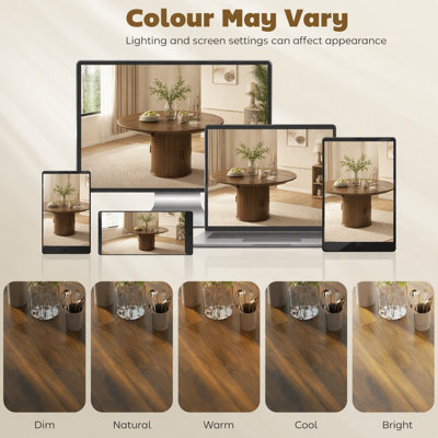 43.3" Extendable Dining Table with Hidden Storage & Sliding Door Base