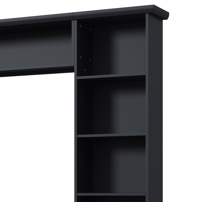 Meuble audio-vidéo encastré 70 po Modern Bridgehouse, Noir