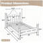 Lit plateforme simple avec tête de lit chic, structure de lit en bois massif avec support à lattes, aucun sommier tapissier requis et conception basse à terre, naturel-130905549-130905551