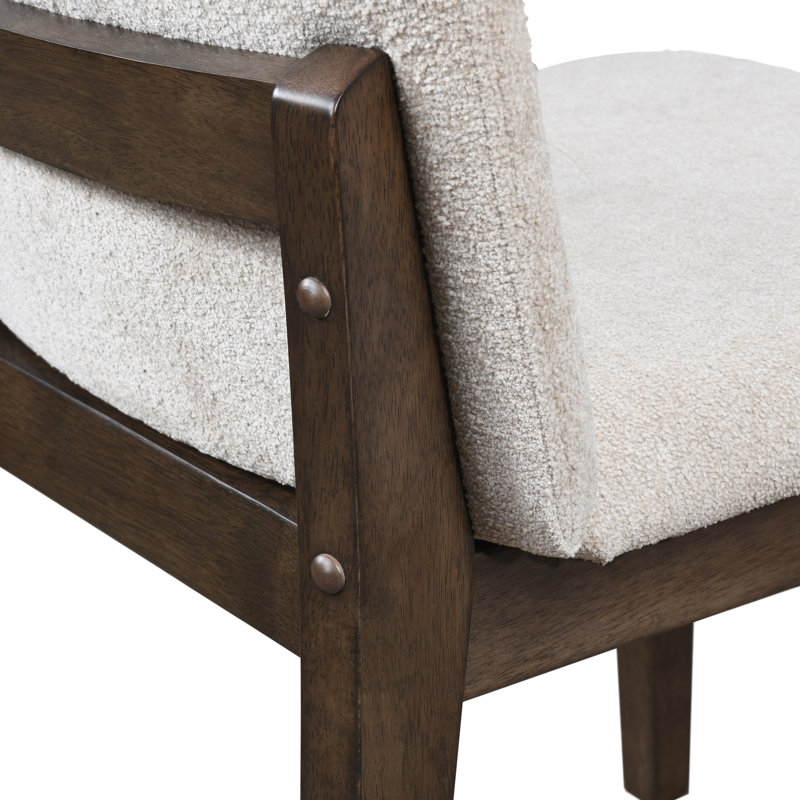 Darrah Fabric Upholstered Dining Chair In Beige, Beige