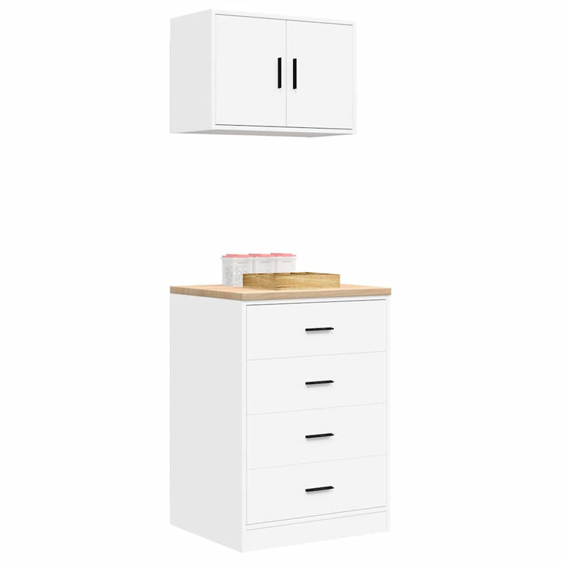 2 Piece Storage System, White