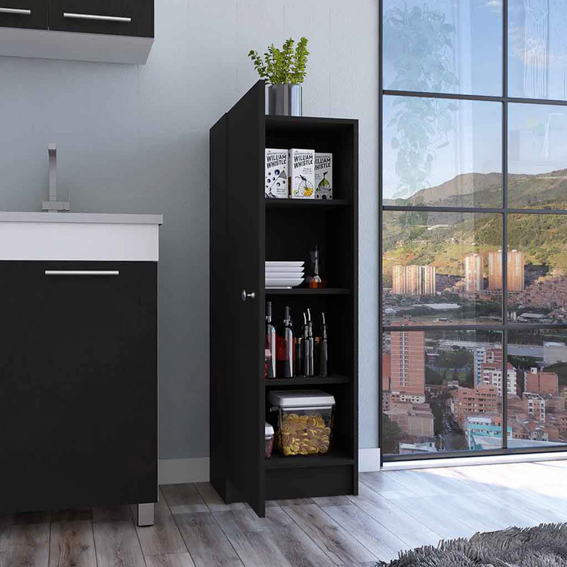 Armoire de cuisine H 47 po, armoire à une porte, quatre tablettes intérieures