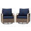 Fauteuil oscillant d'extérieur en osier Teag-433717088