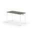 eFloat Quattro, 23 in. D x 58 in. W Sit-Stand Desk with Carbon Black Base, Carbon Black Painted Wood Top, and Black Salzburg Leather Cable Manager-389062321-389062334