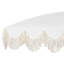 Parasol de plage solide d'extérieur rond 6,5 pi avec frange Mariner, inclinaison à bouton-poussoir, UV 50, pavillon blanc, mât blanc-1247867109-1247867131