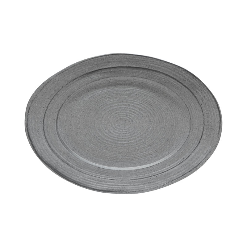 Elite Global Solutions Della Melamine Platter, Gray