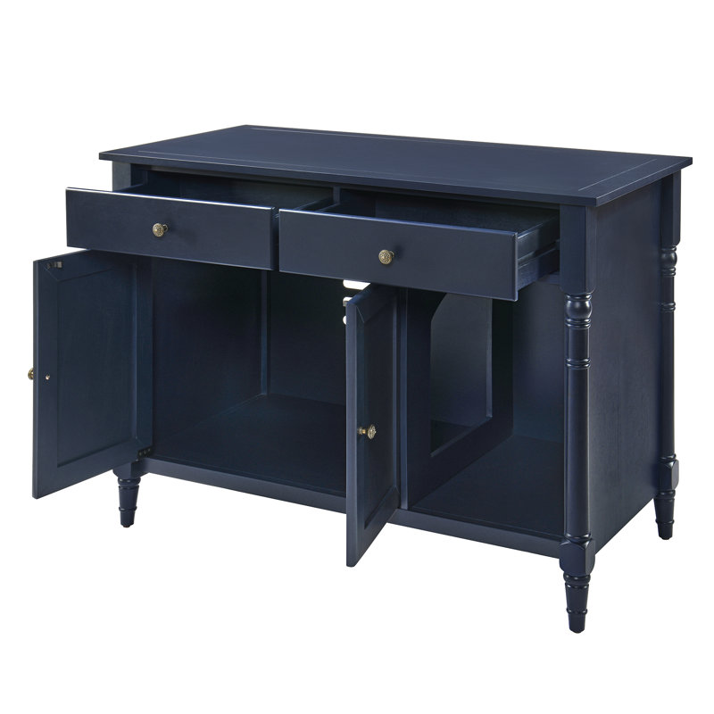 Navy Cat House Storage Cabinet