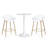 Beitske Counter Height 24" Dining Table and Steel Pedestal Base Indoors plus Counter Stools-1594449792