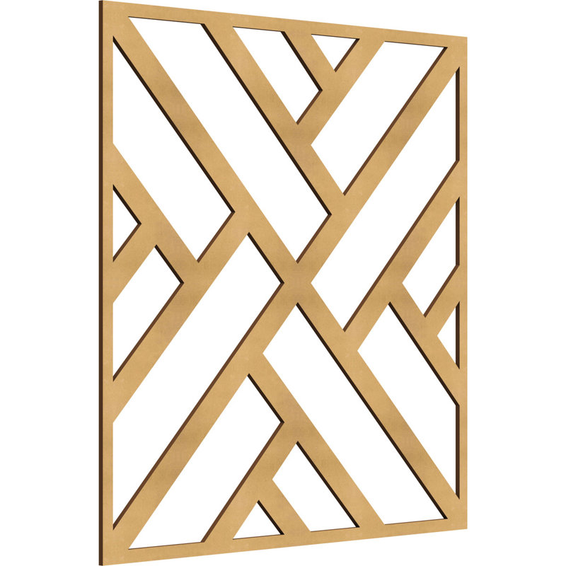 Panneaux muraux décoratifs en bois Killeen, Cerise, H 23 3/8 po x l 23 3/8 po x P 1/4 po
