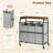3 Section Laundry Sorter Cart with Ironing Board, Rolling Wheels, Heavy Duty Clothes Hamper with Removable Bags, Large Laundry Basket Organizer with Shelf, Gray