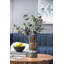 Vase Stellar Smokey en verre bleu avec accents chromés, élégant et durable pour une décoration moderne-790300706