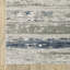 Tapis bleu et gris à rayures abstraites tissé à la machine-2021717800