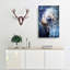 Blue Elephant In Abstract - Wrapped Canvas-55371001