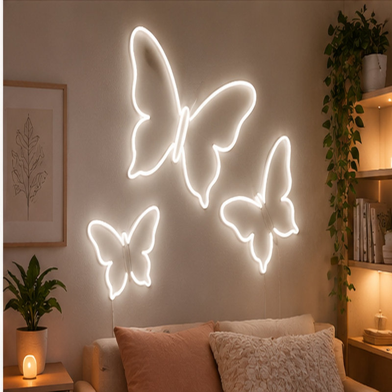 12V DIY Silicone LED Strip Light, Tunable White Neon Flex, 2700K-5000K CCT, 8mm Side Glow Flexible LED Tape with Quick Connector (Power Supply Not Included)