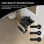 Meuble-lavabo mural simple avec comptoir en quartz noir et meuble-lavabo au fini bois naturel Passonno-726589601