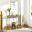 Cormiers 100.5 cm W Glass Top Console Table-117128849