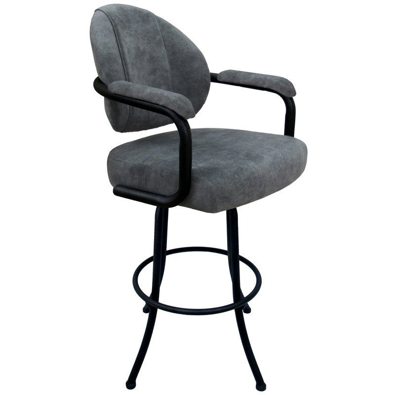 Tabouret pivotant 30 po Vianay, Gris anthracite Outlier, Noir