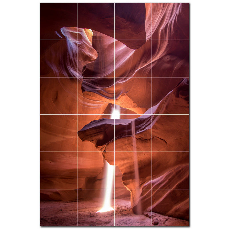 Murale en céramique satinée Canyon Photo 8 po x 8 po
