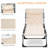 Outsunny Padded Folding Chaise Lounge Chair, Outdoor 6-Level Reclining Camping Tanning Chair With Headrest For Beach, Yard, Patio, Pool, Beige-295569162