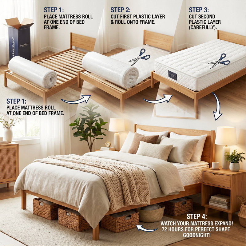 25CM Deep Pocket Sprung Hybrid Mattress, 7-Zone Orthopaedic Support With Breathable Cover (H3 Firmness), 90/140/160 X 200 CM