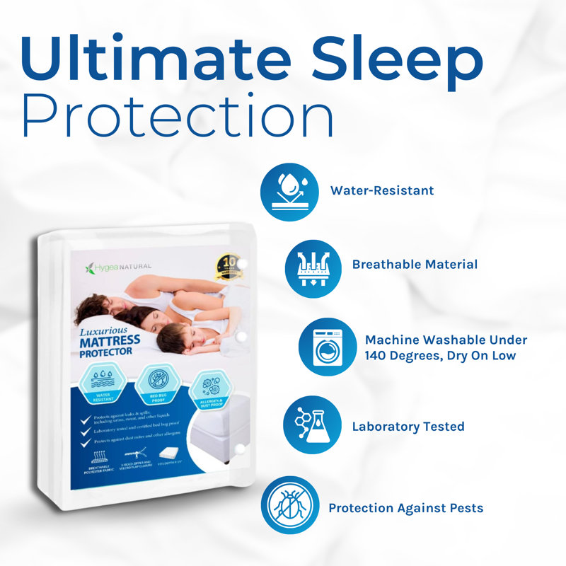 Housse de protection pour matelas avec fermeture à glissière, Lit simple TG